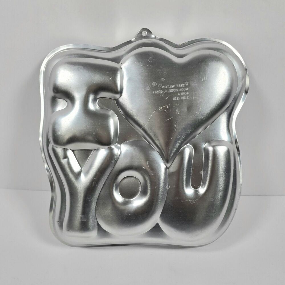 Wilton Vintage 80s Cake Pan I Love You 2105-215‎ Heart Valentine Baking